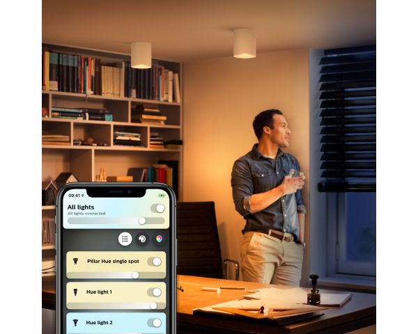 Foco PILLAR sin mando - Philips Hue - Blanco