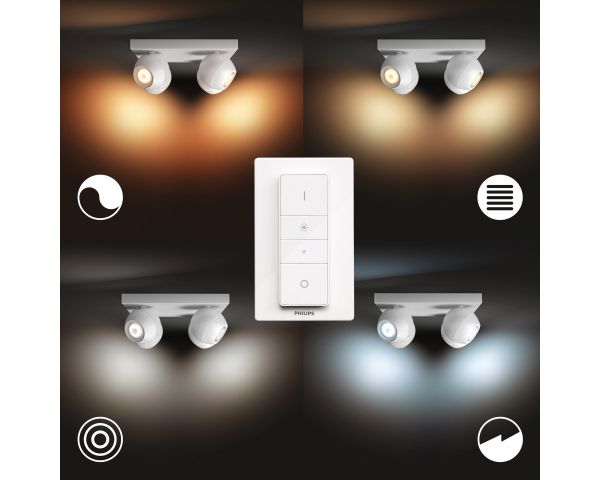 Foco de cuatro luces BUCKRAM - Philips Hue - Blanco