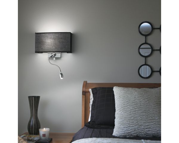 Aplique de pared HOTEL AP2 - Ideal Lux - Negro