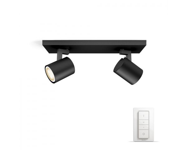 Foco doble RUNNER - Philips Hue - Negro