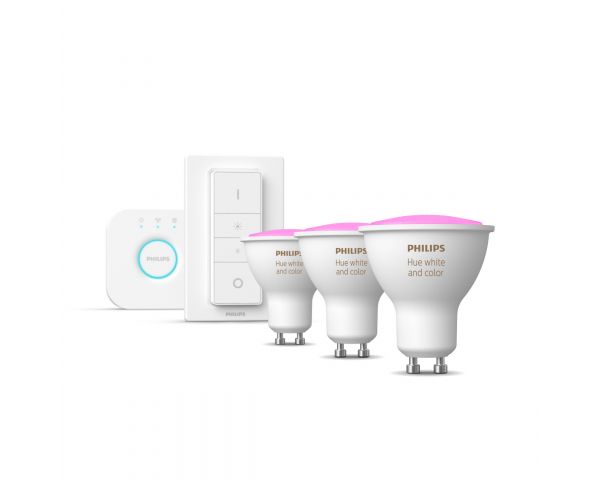 Kit de inicio iluminación inteligente 4,2W GU10 White and Color Ambiance - Philips Hue