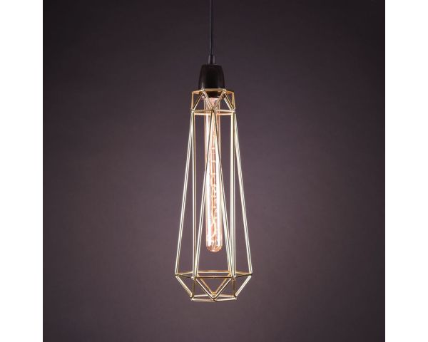 Lámpara Colgante Diamante 2 - FilamentStyle - Oro/Negro