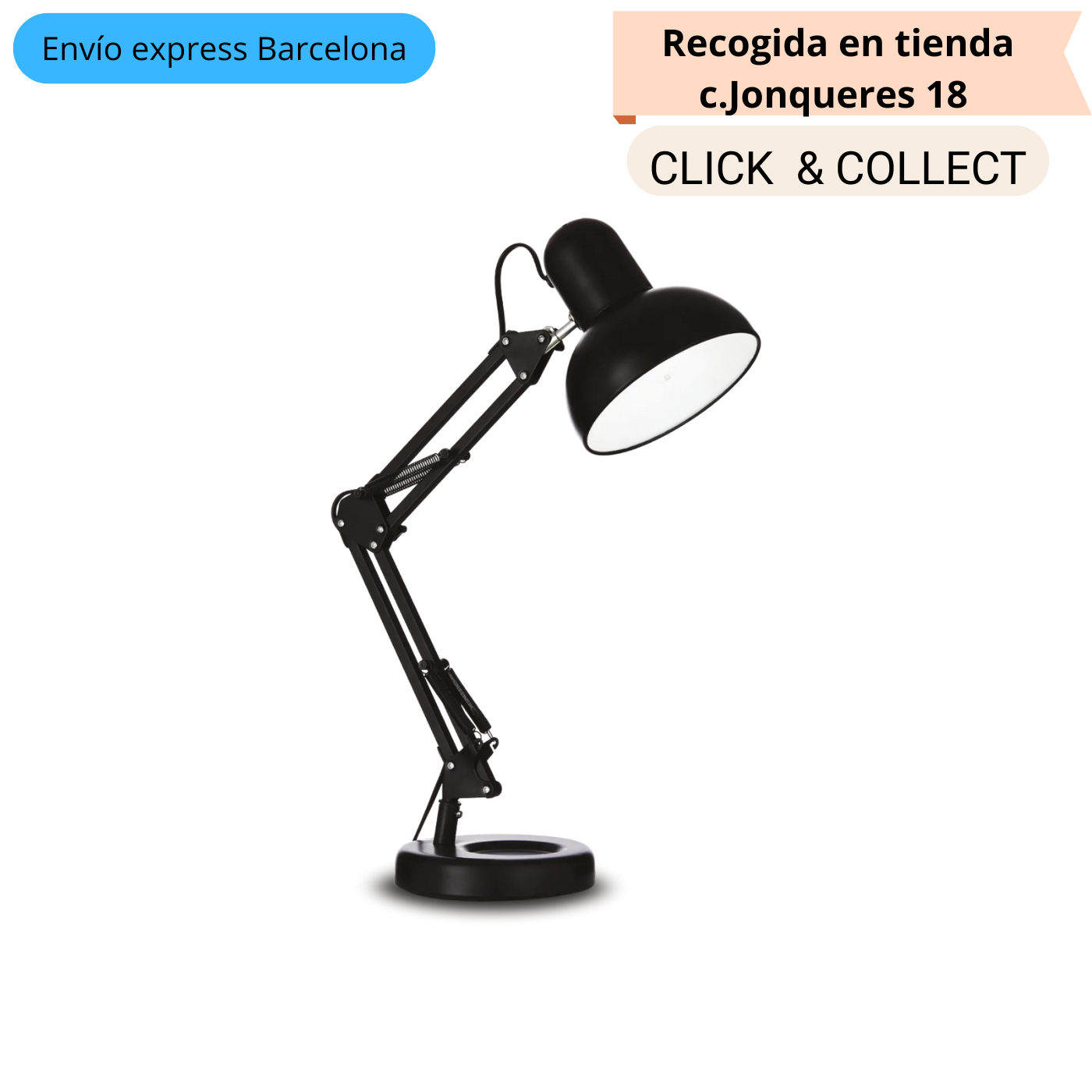 Lámpara de escritorio KELLY - Ideal Lux - Negro