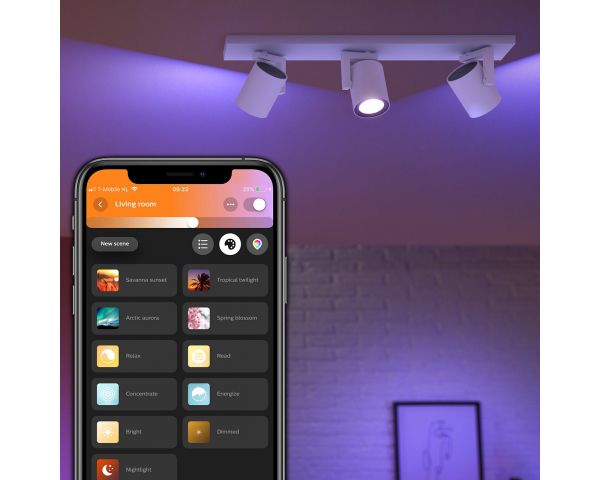 Foco triple ARGENTA - Philips Hue - Blanco