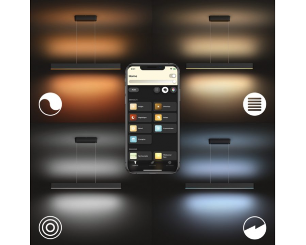 Lámpara colgante ENSIS - Philips Hue - Negra