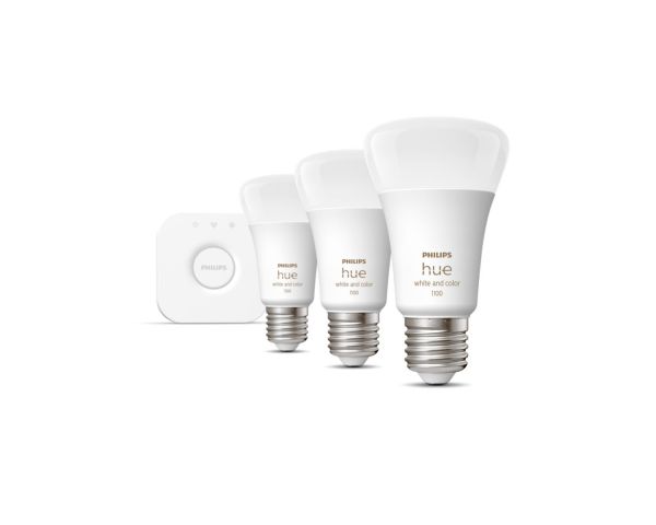 Kit de inicio iluminación inteligente E27 White and Color Ambiance - Philips Hue