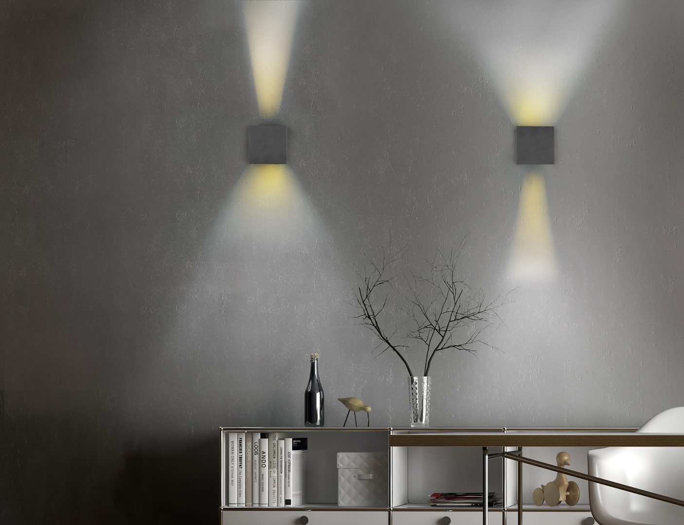 Aplique de pared sin cable TALENT – color negro | Trio Lighting