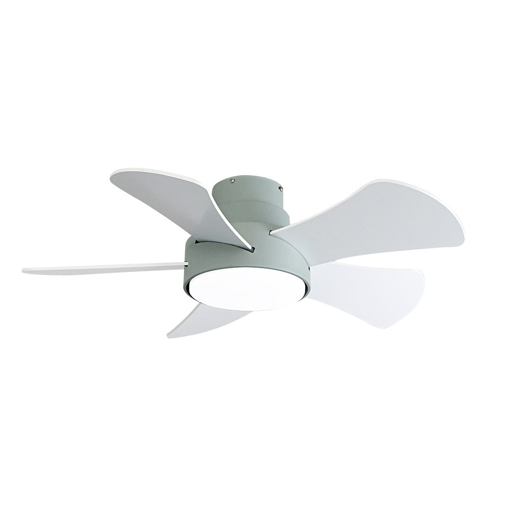 Fabrilamp ventilador dc verde  gregario 5-aspas blanco haya-25w cct con mando