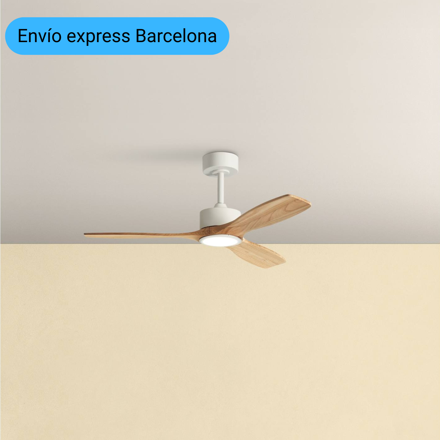 Ventilador Santorini M 90cm. madera y luz led | Mdc Lighting