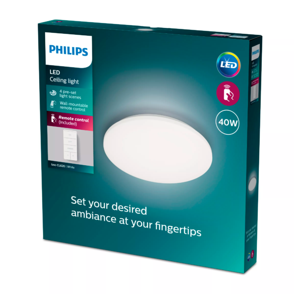Plafón LED Philips Izso CL620 con Mando a Distancia 