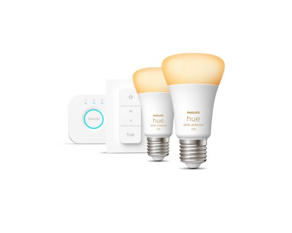 Kit de inicio iluminación inteligente E27 White Ambiance - Philips Hue