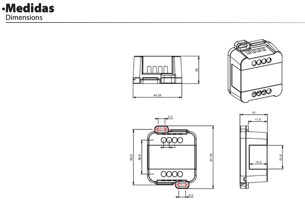 Dimmer Monocanal LED Lluria BT-1-CASX con Control Bluetooth Casambi
