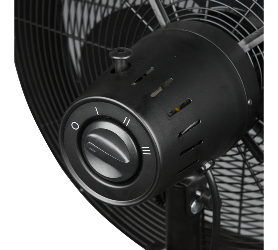 Ventilador de Pie de Diseño VIKING | Negro Mate y Madera | Trio Lighting