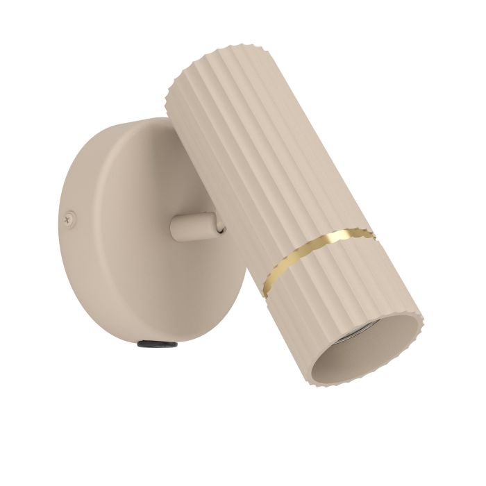 Caminia Aplique pared led con 1 bombilla gu10 color Arena | Eglo