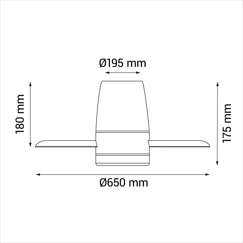 Sulion MONTY Ventilador de techo color-blanco motor DC 
