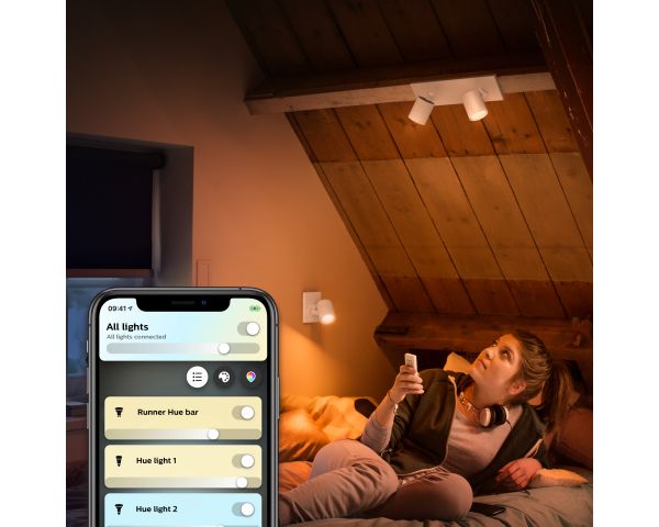 Foco doble RUNNER - Philips Hue - Blanco