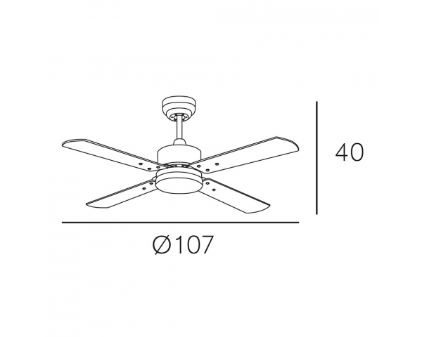 Ventilador Karaburu DC - Fabrilamp - Níquel