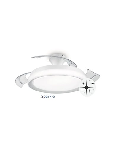 Ventilador de Techo con Aspas Retráctiles BLISS y Luz Efecto Cielo Estrellado | Philips