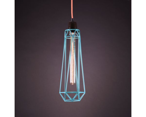 Lámpara Colgante Diamante 2 - FilamentStyle - Azul/Naranja