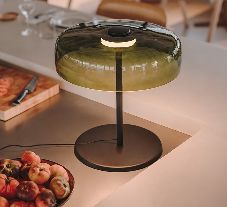 Lámpara de sobremesa, LEVELS  Verde, LED  2700-3000-4000K, 1069 lm, Ø42cm, H45cm | LEDS C4