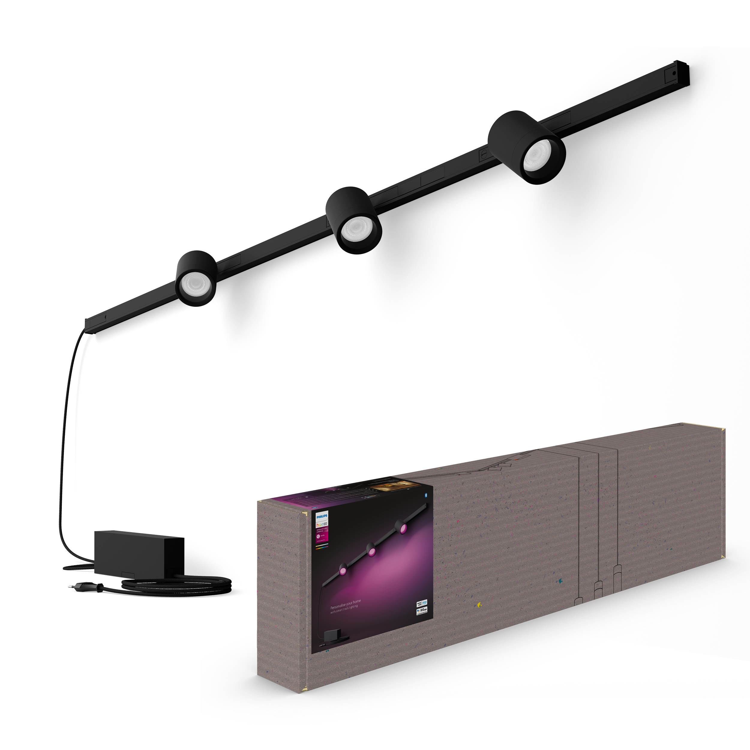 kit Hue Perifo techo - carril lineal set 3 focos Zigbee y Bluetooth 