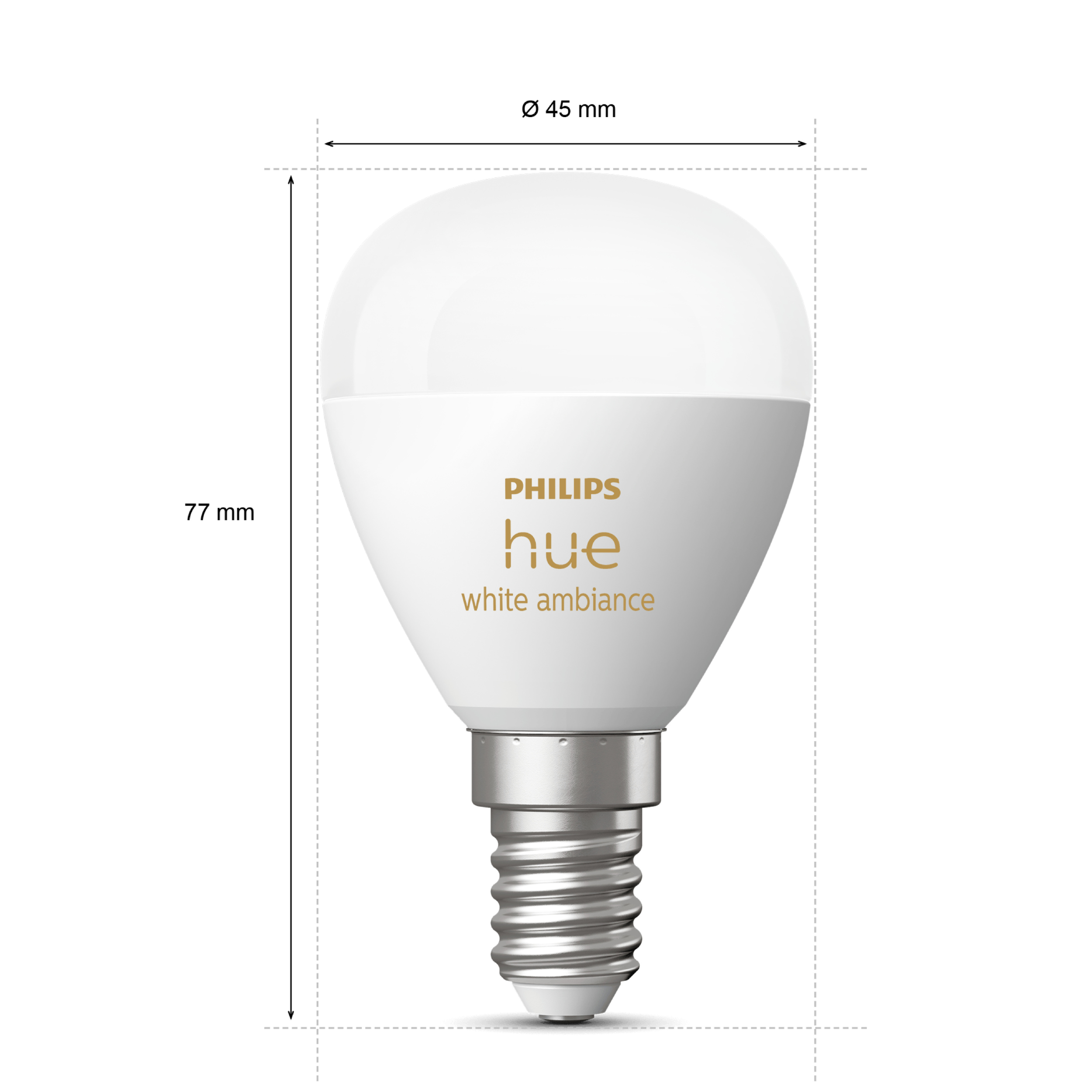 Bombilla esférica Philips Hue P45 E14 white ambiance 