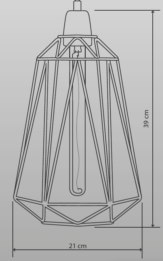 Lámpara colgante Diamante 5 - FilamentStyle