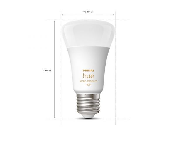 Pack de 3 bombillas inteligentes 6W E27 White Ambiance - Philips Hue