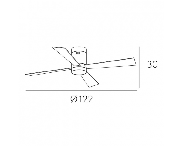 Ventilador Barine - Fabrilamp - Latón