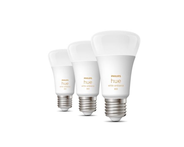 Pack de 3 bombillas inteligentes 6W E27 White Ambiance - Philips Hue