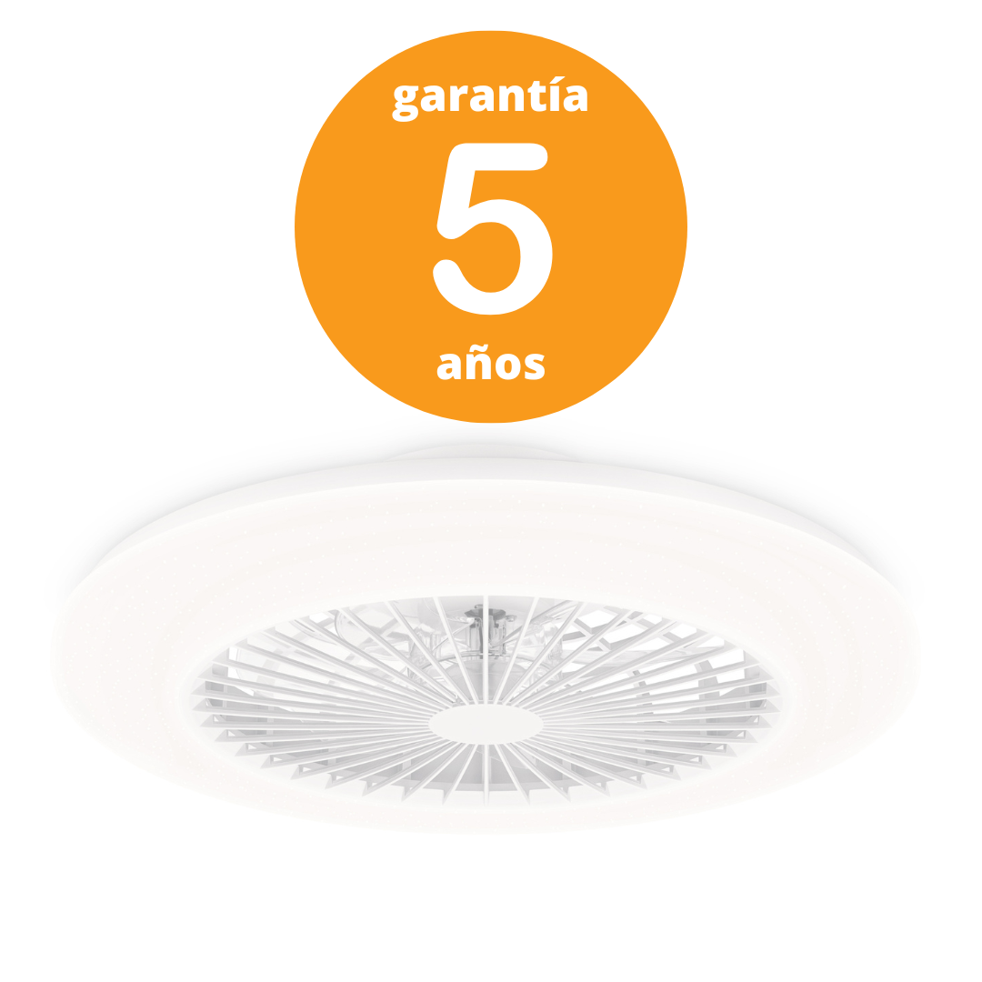 Ventilador Philips Amigo con luz led integrada de 20W - 4400 lúmens, Luz Blanca regulable 