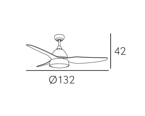 Ventilador Autan DC - Fabrilamp - Marrón Oscuro