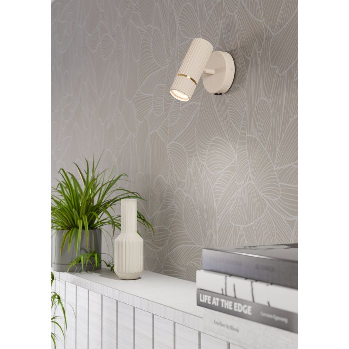 Caminia Aplique pared led con 1 bombilla gu10 color Arena | Eglo
