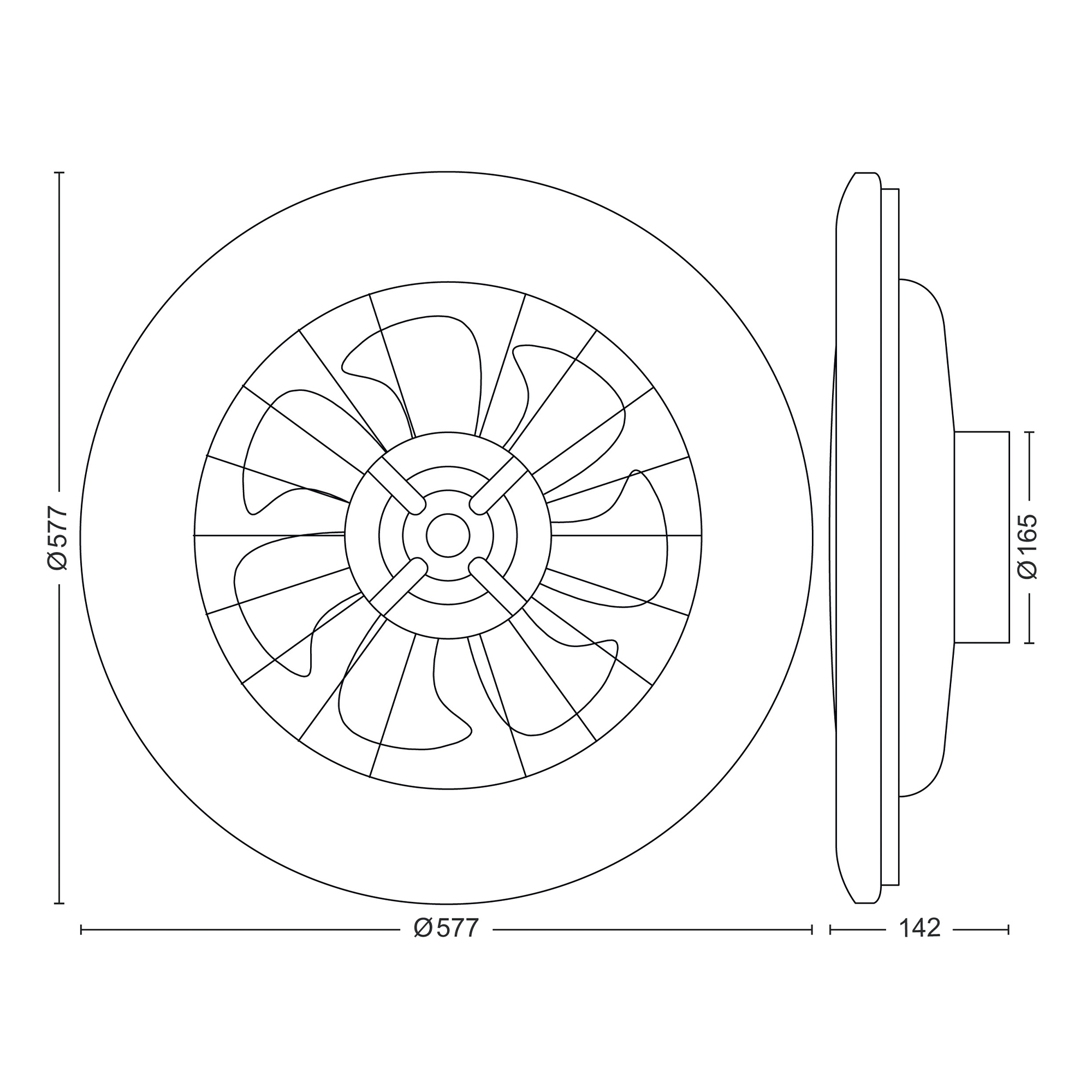 Ventilador Philips Amigo con luz led integrada de 20W - 4400 lúmens, Luz Blanca regulable 