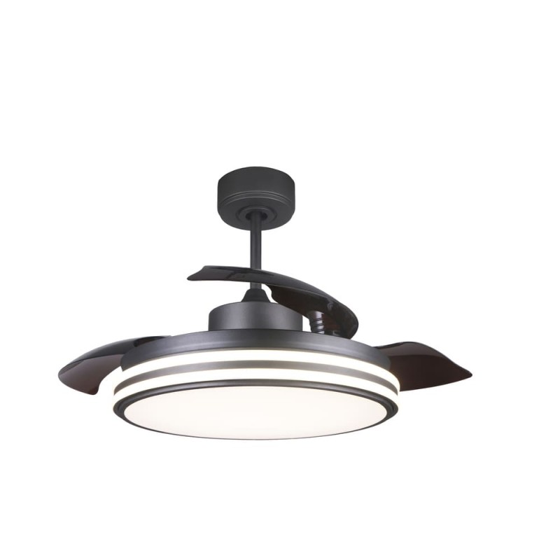 Ventilador de Techo con Aspas Plegables y Luz LED CCT Louis | Motor DC Silencioso | CristalRecord