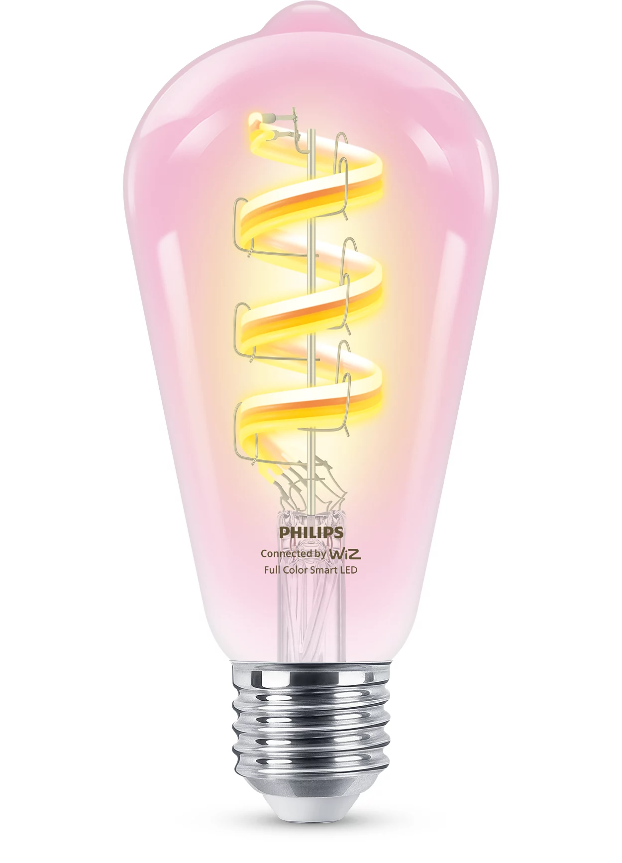 Bombilla LED inteligente Filamento transparente 40 W ST64 E27 | Philips Wiz