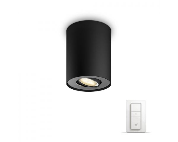 Foco PILLAR - Philips Hue - Negro