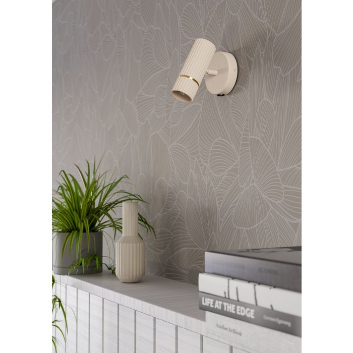 Caminia Aplique pared led con 1 bombilla gu10 color Arena | Eglo