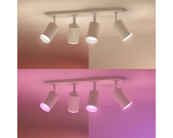 Foco de cuatro luces FUGATO - Philips Hue - Blanco