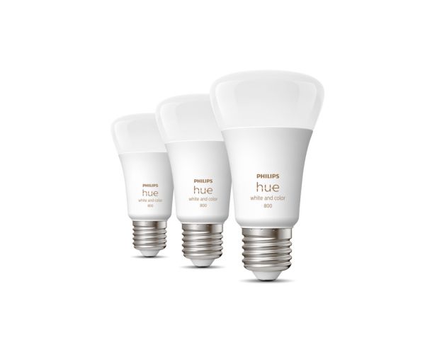 Pack de 3 bombillas inteligentes 6.5W E27 White and Color Ambiance - Philips Hue