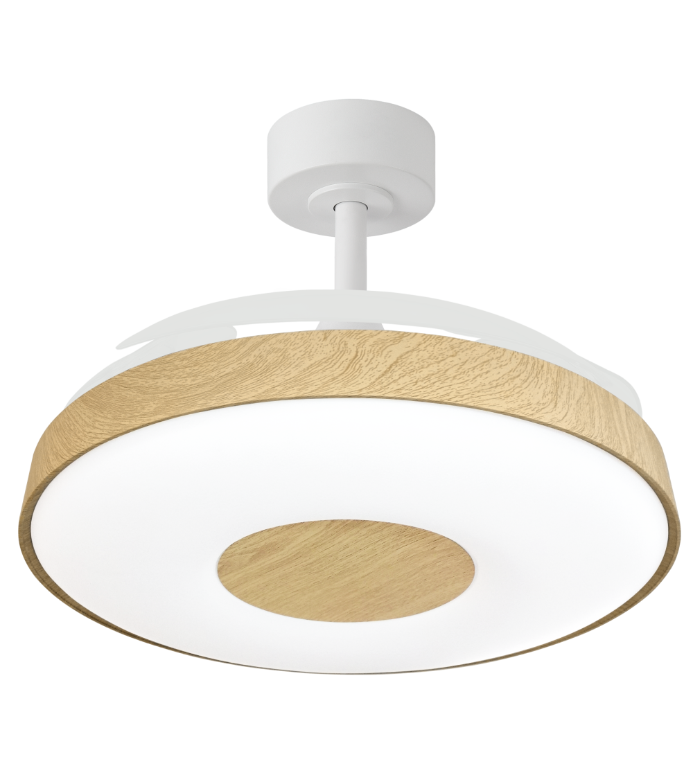 Ventilador de Techo París Blanco con Luz LED y Mando