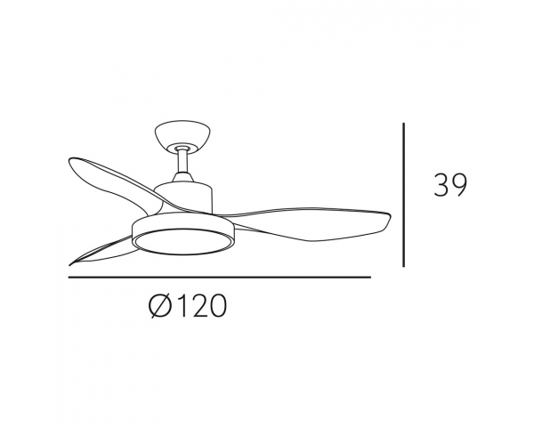 Ventilador Hayate DC - Fabrilamp - Marrón