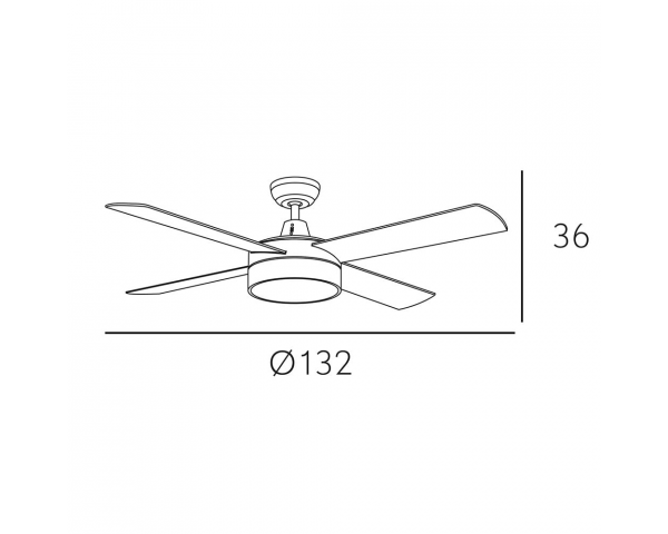 Ventilador Nevery - Fabrilamp - Latón