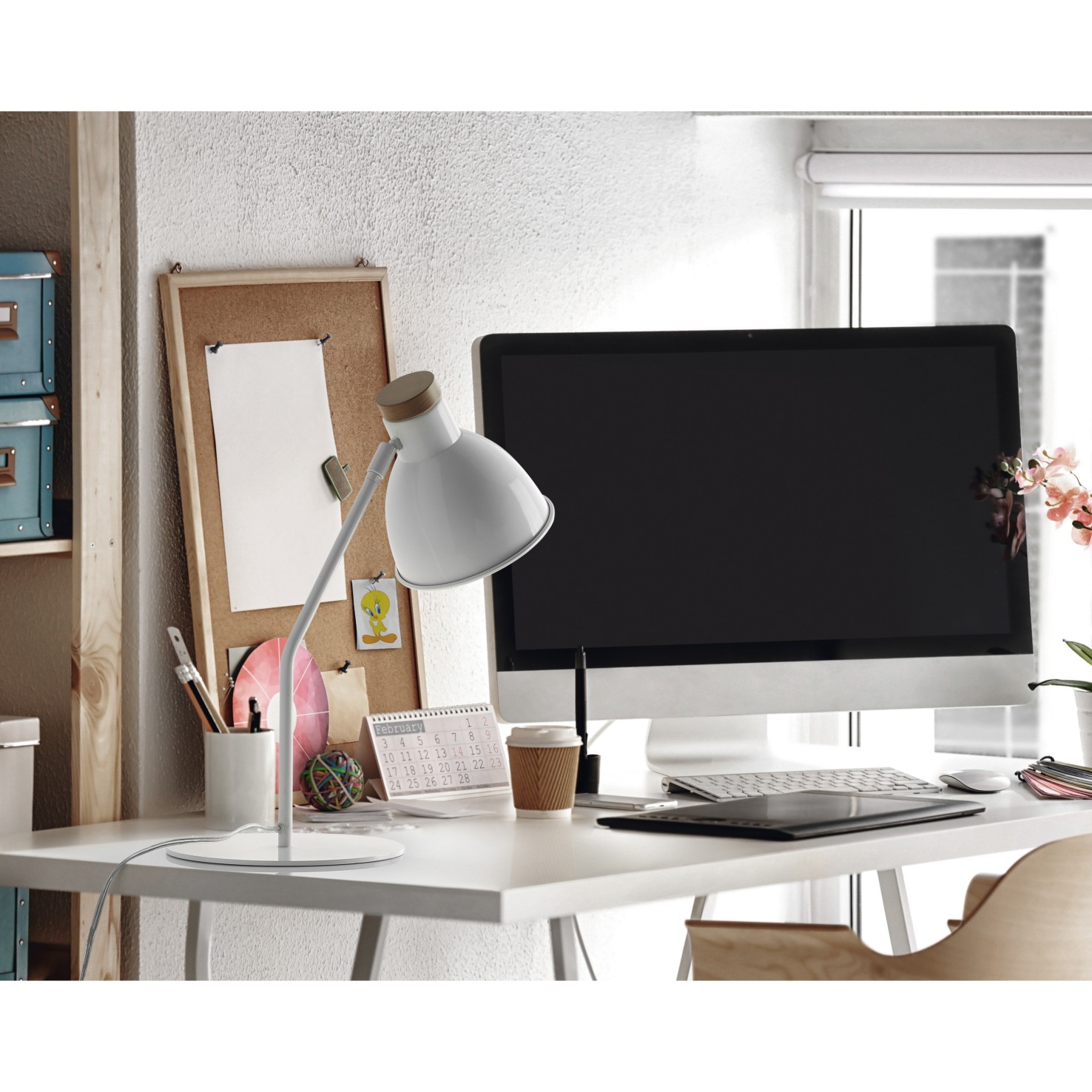 Lámpara de Sobremesa VALAN T Blanco | Exolighting