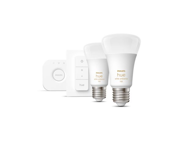 Kit de inicio iluminación inteligente E27 White Ambiance - Philips Hue