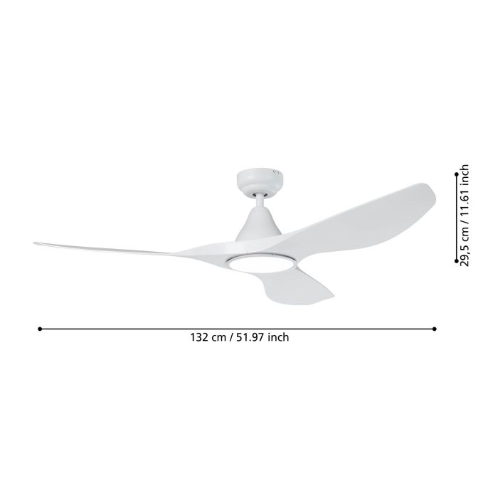 Ventilador de techo PORTSEA con luz | Eglo