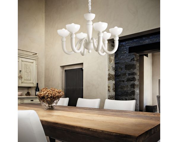 Lámpara colgante BON BON SP6 - Ideal Lux - Blanco