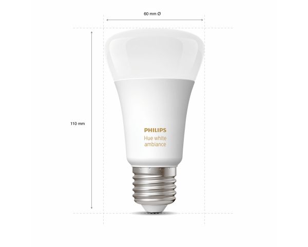 Bombilla Inteligente 8W E27 White Ambiance - Philips Hue