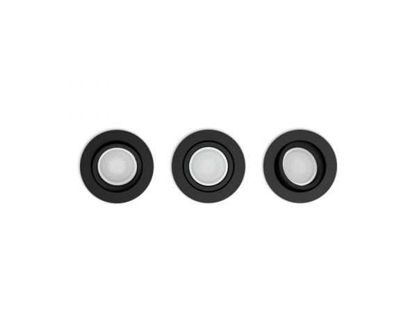 Foco empotrable CENTURA TRIPLE - Philips Hue - Negro