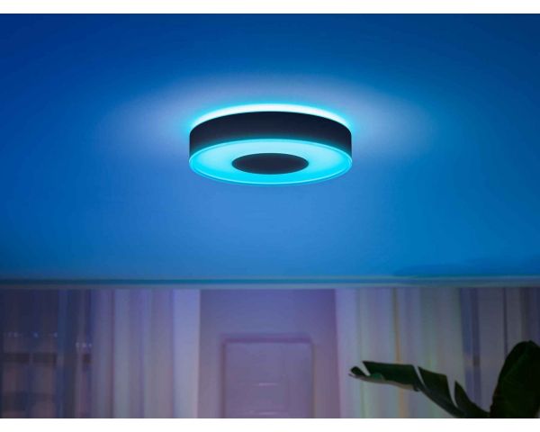 Lámpara de techo plafón Still negro Philips Hue